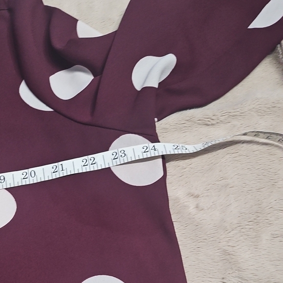 INC International Concepts Burgundy Polka Dot Button-Down Shirt - Picture 4 of 7